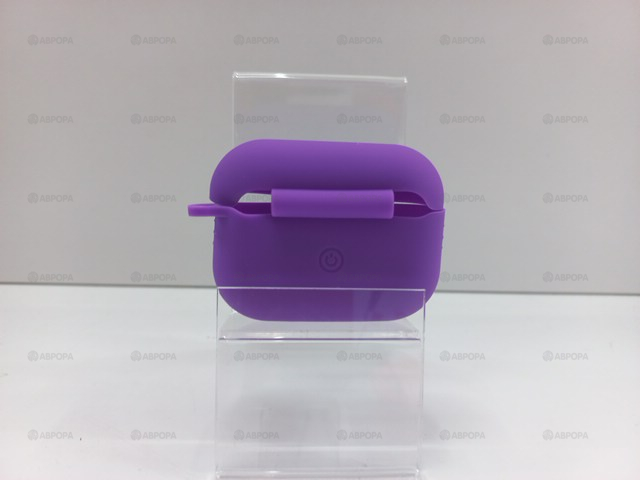 .Чехол для наушников HANG Защитный чехол силиконовый 90005 c клипсой AirPods PRO (фиолетовый)