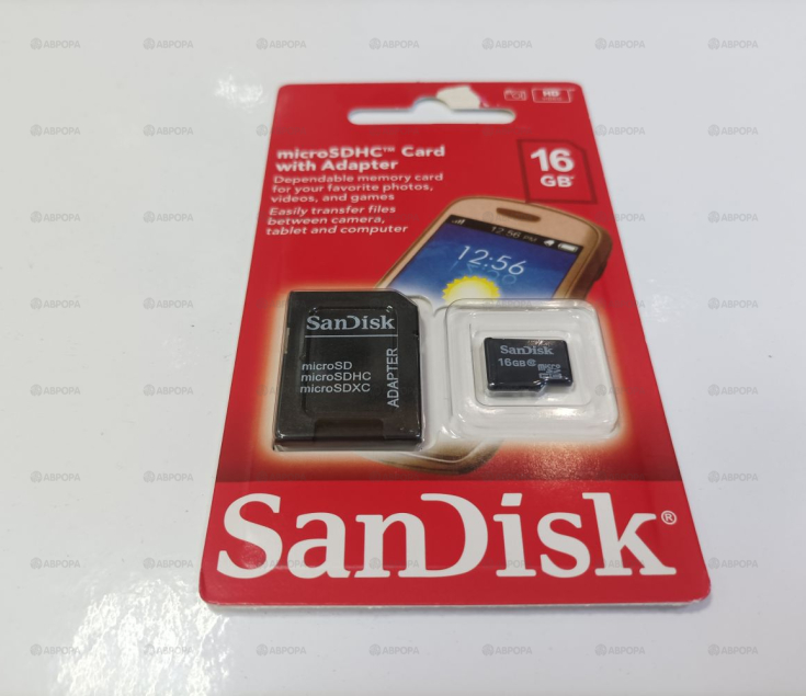 .Карта памяти SanDisk Карта microSD 16 ГБ