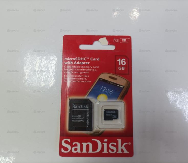.Карта памяти SanDisk Карта microSD 16 ГБ