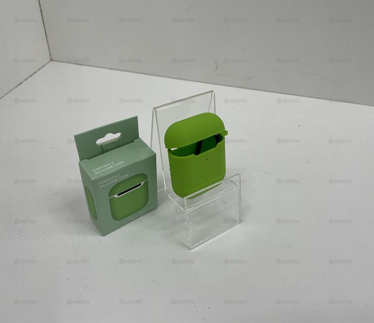 .Чехол для наушников HANG Защитный чехол силиконовый 90006 c клипсой AirPods 2 (зеленый (Spearmint))