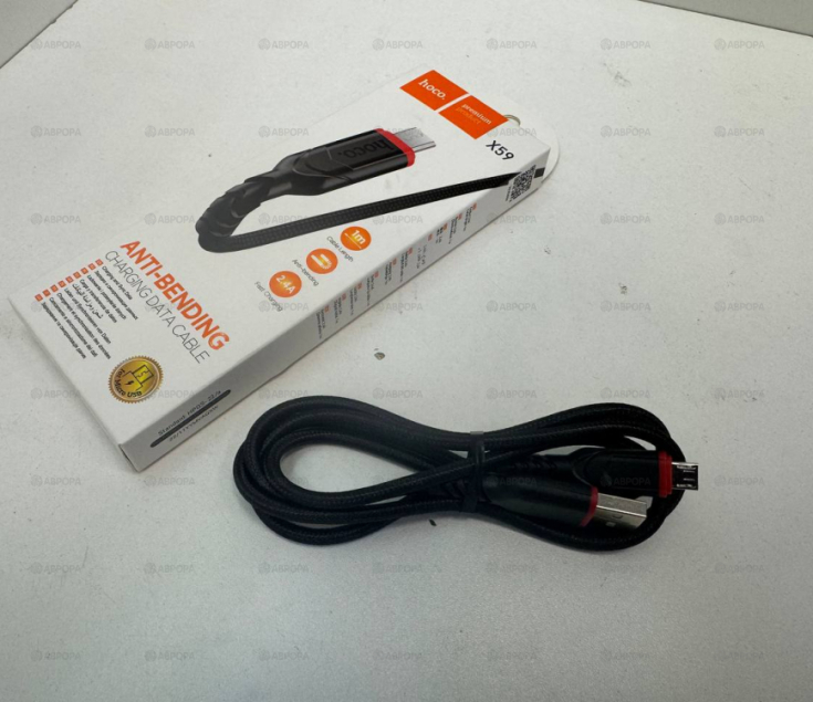USB кабель Hoco USB кабель X59 Noah Charging data cable for Micro 1м нейлоновая оплетка