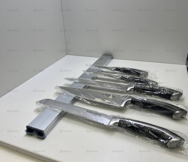 Кухонные ножи VENSAL Набор из 5 ножей на магнитном держателе VS2002